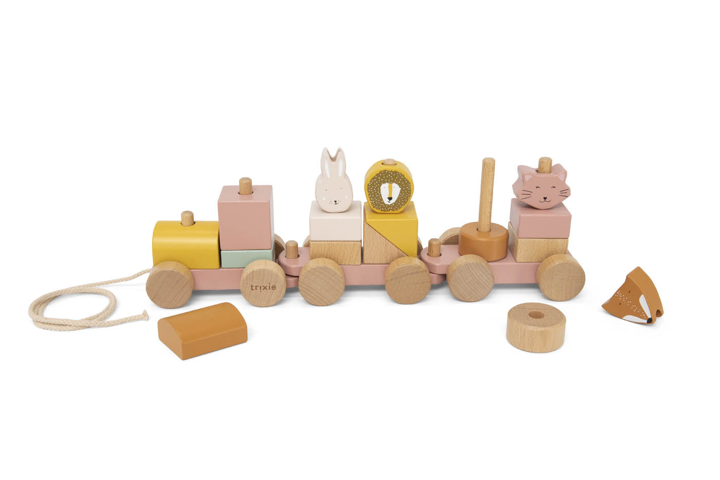 Train en bois animaux - Mrs. Cat